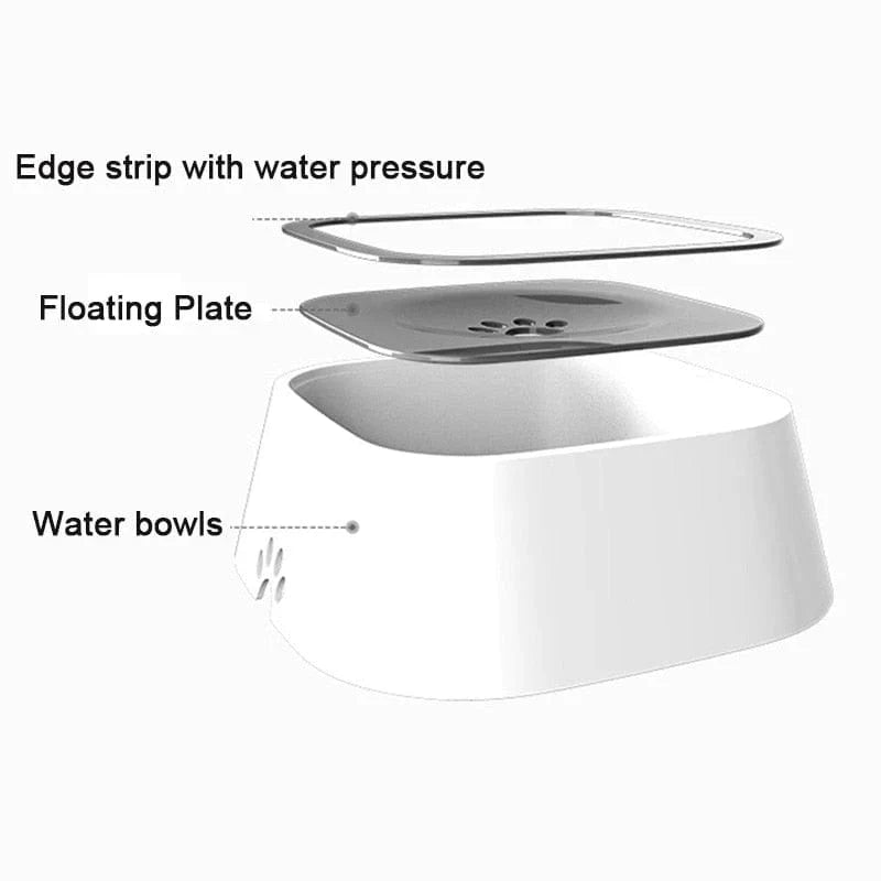 No-Splash Floating Dog Water Bowl – detail view