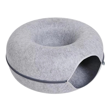 Felt Cat Tunnel Bed with Peek Hole – alternate view
